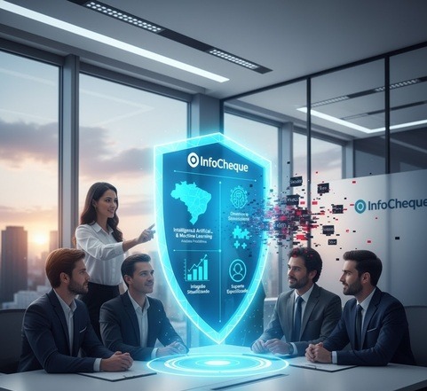 Gráfico de análise de dados e prevenção de fraudes